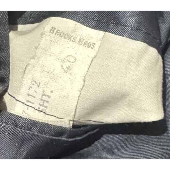 Vintage Brooks Brothers 346 Mens 40  GRAY USA Wool Blazer Sport Coat Suit Jacket - Picture 11 of 12